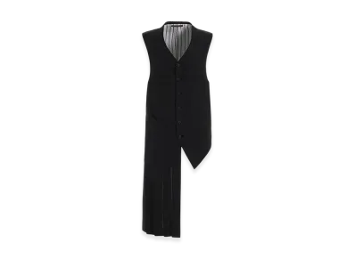 Yohji Yamamoto POUR HOMME Te Viyella Pleated Vest "Black"