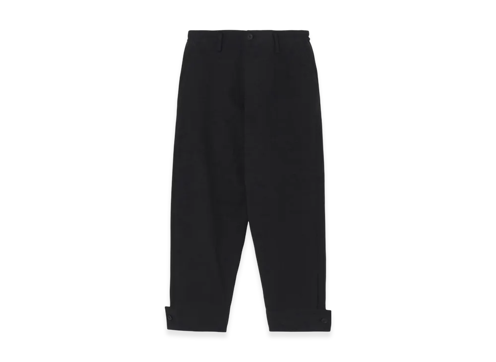 Yohji Yamamoto POUR HOMME C/Zaza Cloth Belted Hem Pants "Black"