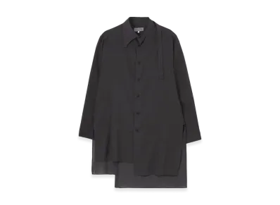 Yohji Yamamoto POUR HOMME 80C/S Loan Asymmetry Collar Blouse "Black"
