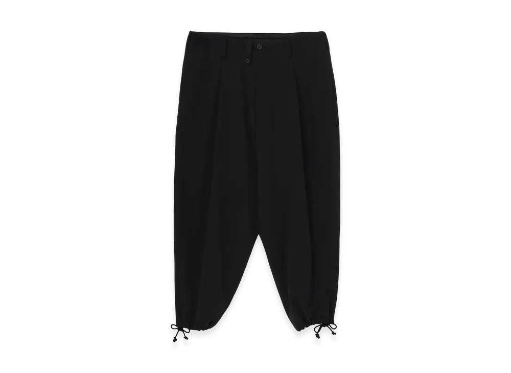 Yohji Yamamoto POUR HOMME Wool Gabardine New Standard 2Tucks String Pants "Black"