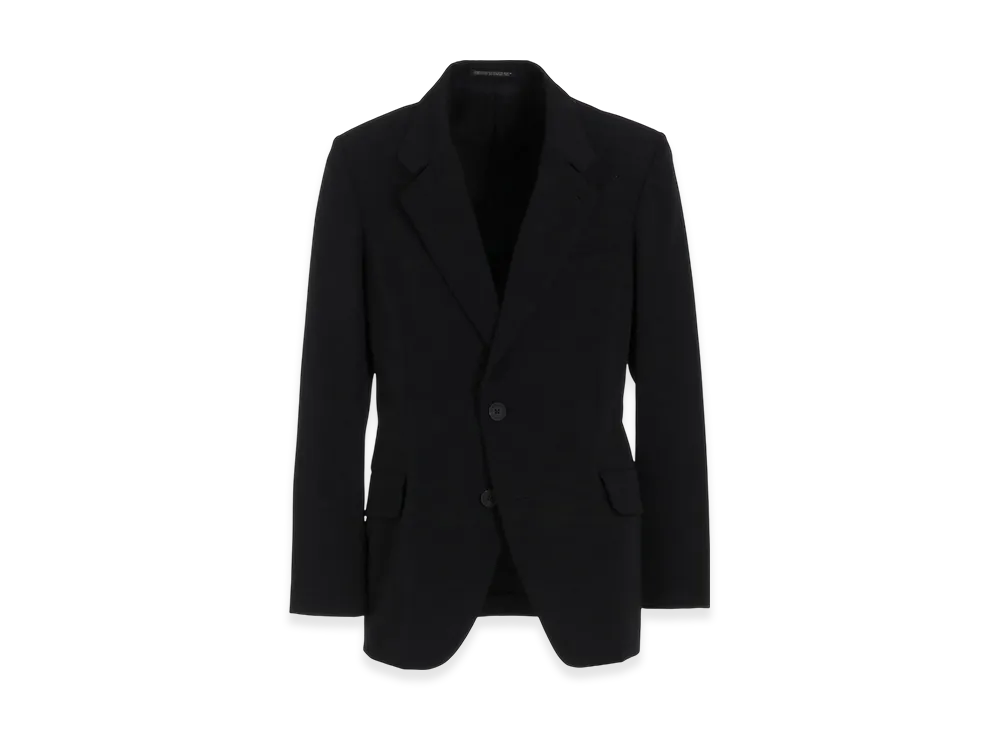 Yohji Yamamoto POUR HOMME Wool Gabardine Inner Belt Jacket "Black"