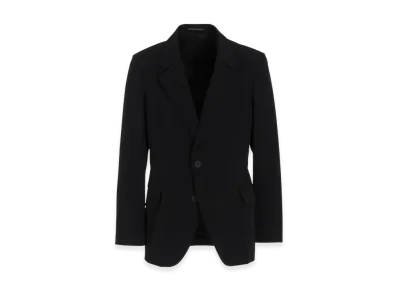 Yohji Yamamoto POUR HOMME Wool Gabardine Inner Belt Jacket "Black"