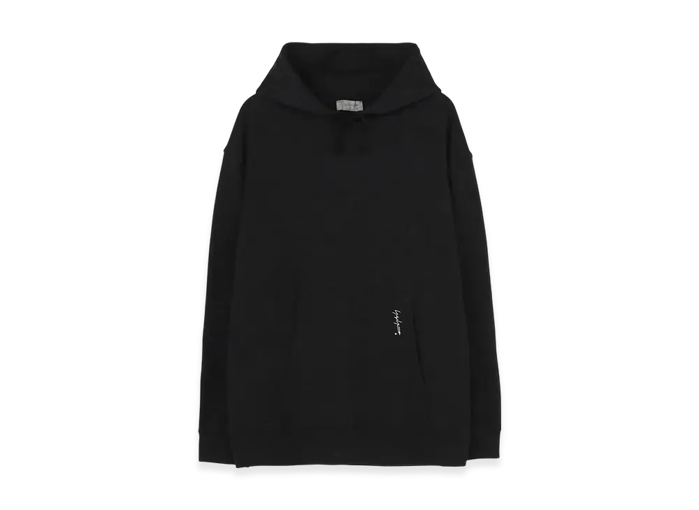 Yohji Yamamoto POUR HOMME 30/10 Fleece Pocket Signature Print Hoodie "Black"