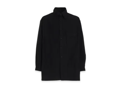 Yohji Yamamoto POUR HOMME Wide Twill Shrinkage Sparecollar Blouse "Black"