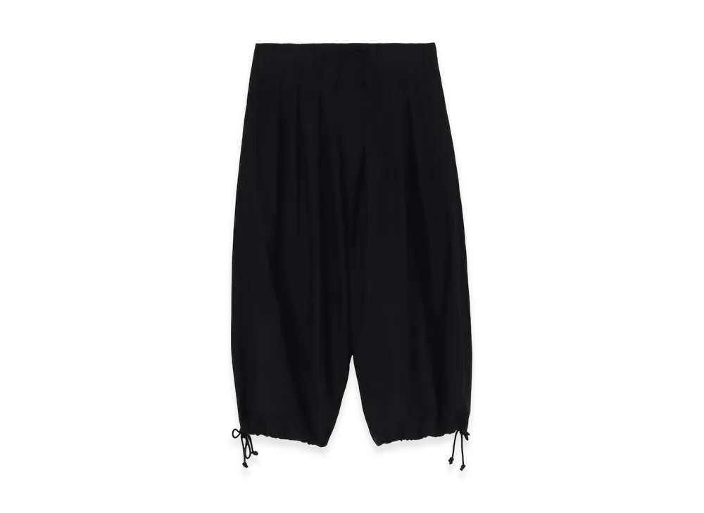 Yohji Yamamoto POUR HOMME Wide Twill Standaed Ballon Pants "Black"