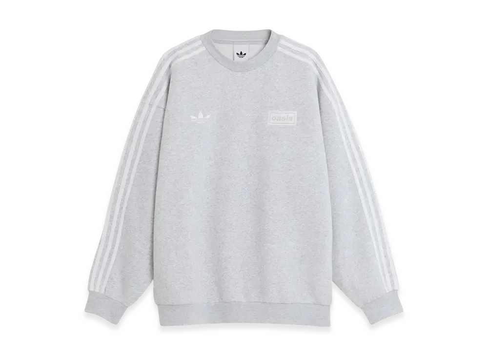 adidas x Oasis Tour Oversized Crew "Light Grey Heather"