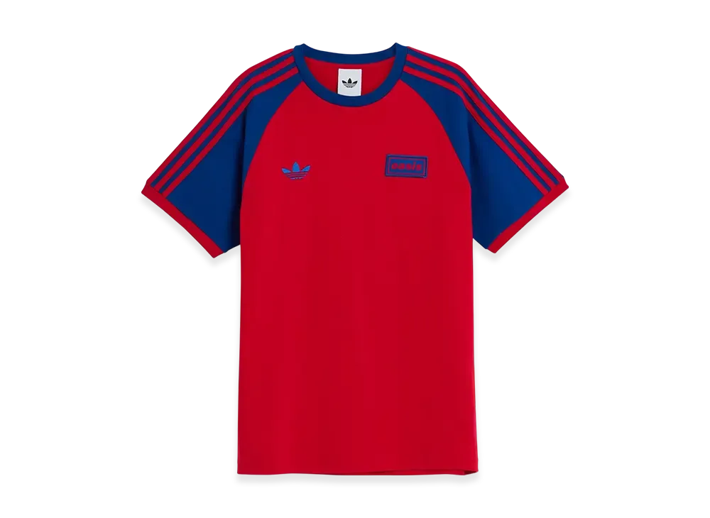 adidas x Oasis Tour 3-Stripes T-Shirt "Better Scarlet"