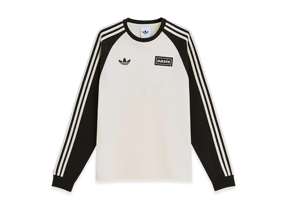 adidas x Oasis Tour 3-Stripes Longsleeve Tee "Cream White"