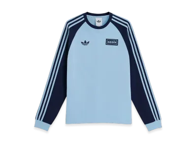 adidas x Oasis Tour 3-Stripes Longsleeve Tee "Clear Sky/Night Indigo"