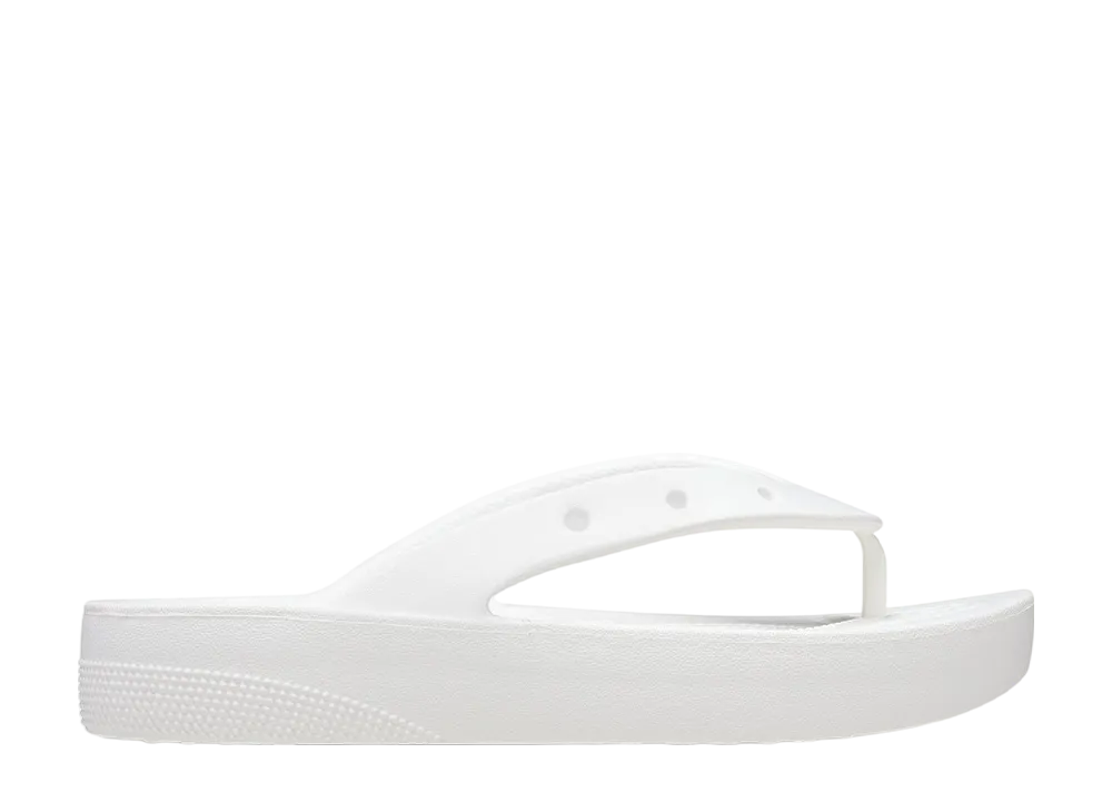 Crocs Women's Platform Classic Flip "White"