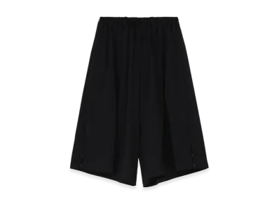 Yohji Yamamoto POUR HOMME Wool Gabardine Box Pleats Pants "Black"