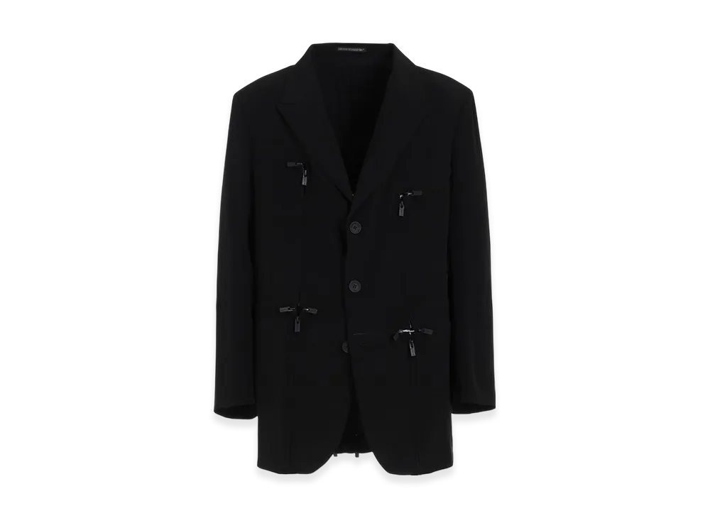 Yohji Yamamoto POUR HOMME Ta Tuxedo Zip Detail Jacket "Black"