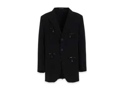 Yohji Yamamoto POUR HOMME Ta Tuxedo Zip Detail Jacket "Black"