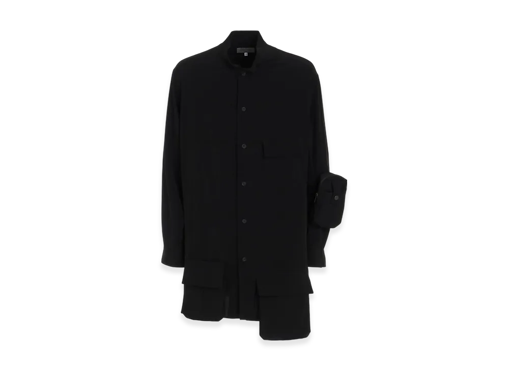 Yohji Yamamoto POUR HOMME Ta Tuxedo Stand Collar Pocket Blouse "Black"