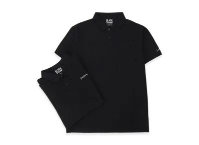 Yohji Yamamoto POUR HOMME 2Pieces Pack Signature Embroidery Big Polo Shirts "Black"