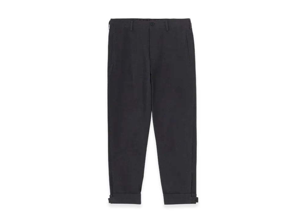 Yohji Yamamoto POUR HOMME C/ Poplin Tab Detail Slim Pants "Black"