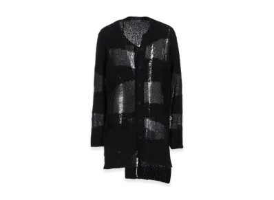 Yohji Yamamoto POUR HOMME 5G Randome Damage Processed Cardigan "Black"