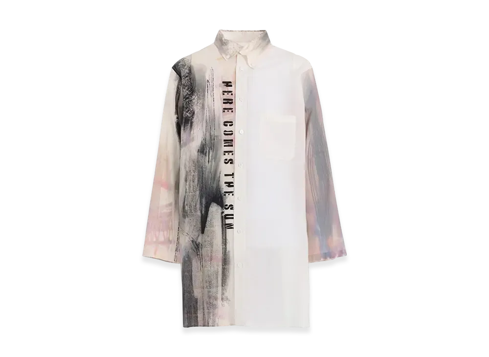 Yohji Yamamoto POUR HOMME 3 Body Pt Designed Collar Shirt "Off White"