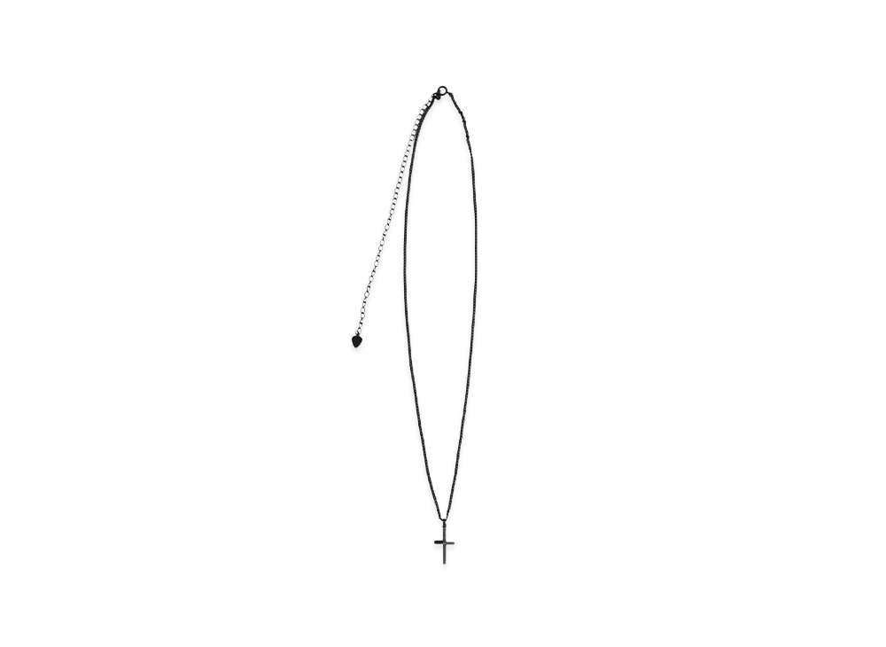 LAD MUSICIAN CROSS NECKLACE "BLACK"