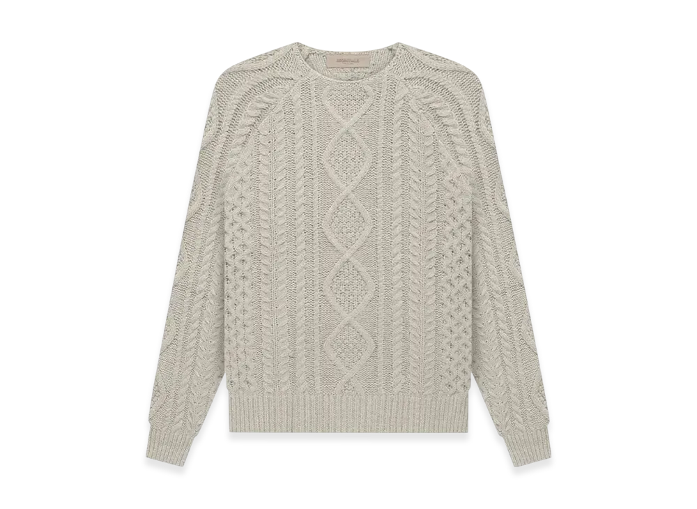 FEAR OF GOD Essentials Cable Knit Sweater "Smoke"