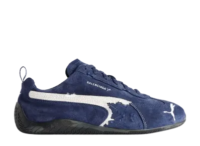 バレンシアガ × プーマ スピードキャット スウェード "ネイビー/ホワイト/ブラック"