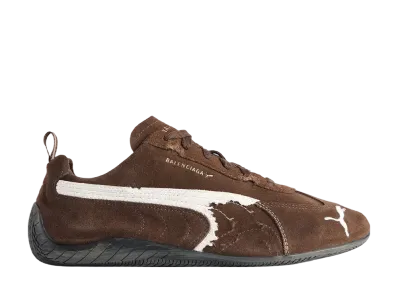 バレンシアガ × プーマ スピードキャット スウェード "ブラウン/ホワイト/ブラック"