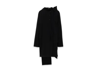 Yohji Yamamoto POUR HOMME American Single Jersey Binder Henry Neck LS T "Black"