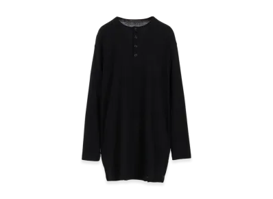 Yohji Yamamoto POUR HOMME Ly/C MVS Spiral Henry Neck LS T "Black"
