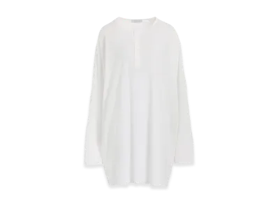 Yohji Yamamoto POUR HOMME Ly/C MVS Spiral Henry Neck LS T "White"