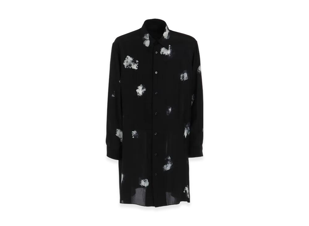 Yohji Yamamoto POUR HOMME Back Paneled Slit Blouse "Black"