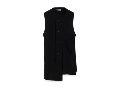 Yohji Yamamoto POUR HOMME Horizontal Decay Big Pocket Vest "Black"