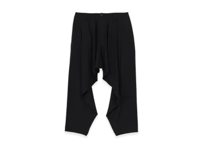 Yohji Yamamoto POUR HOMME Wool Gabardine Drape Pants "Black"