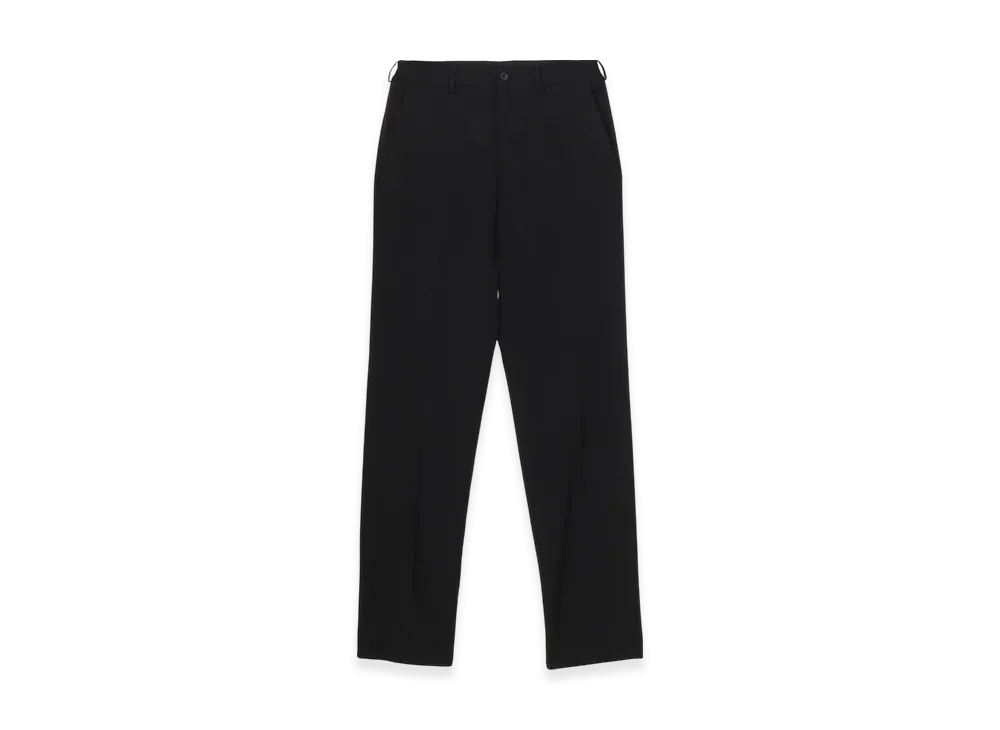 Yohji Yamamoto POUR HOMME Suit Gabardine No-Tuck Pants "Black"