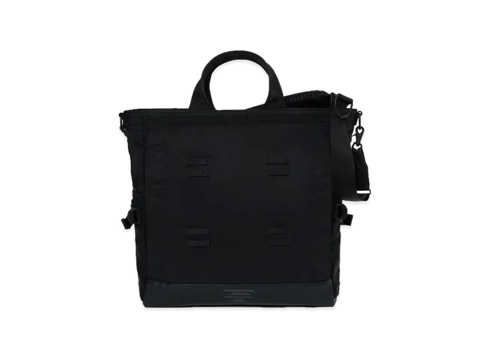 PORTER / MONOCHROME 2Way Tote Bag "Onyx Black"