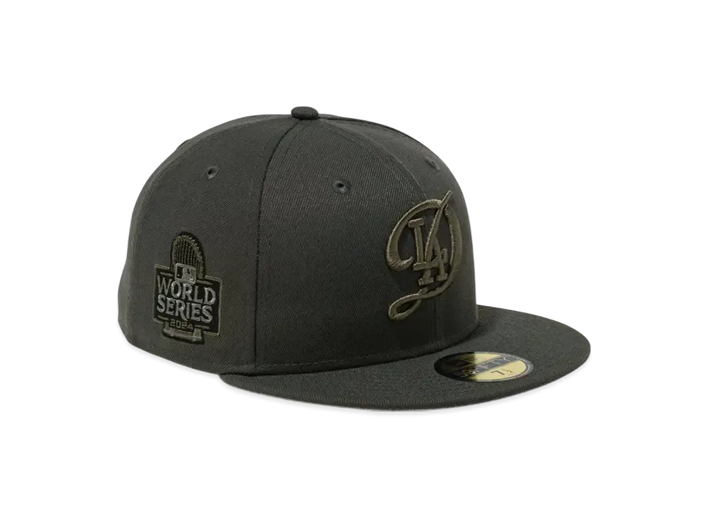 NEW ERA 59Fifty World Series Champions 2024 Los Angeles Dodgers World Series Patch "Dark Graphite"