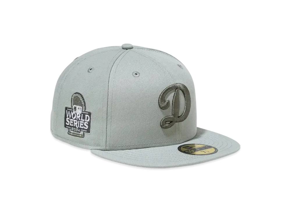 NEW ERA 59Fifty World Series Champions 2024 Los Angeles Dodgers World Series Patch "Dolphin Gray"
