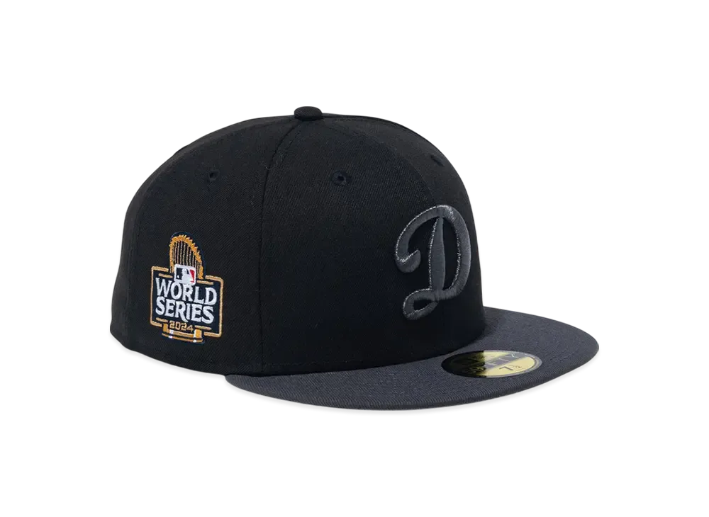 NEW ERA 59Fifty World Series Champions 2024 Los Angeles Dodgers World Series Patch "Black/Gray"