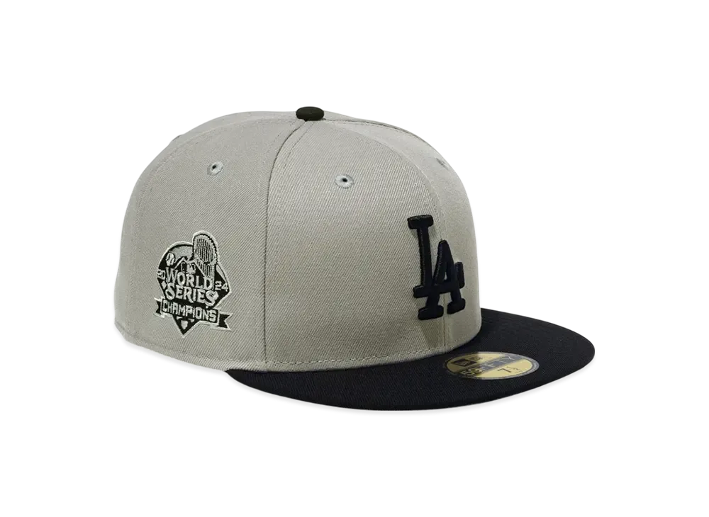 NEW ERA 59Fifty World Series Champions 2024 Los Angeles Dodgers World Series Patch "Gray/Black"