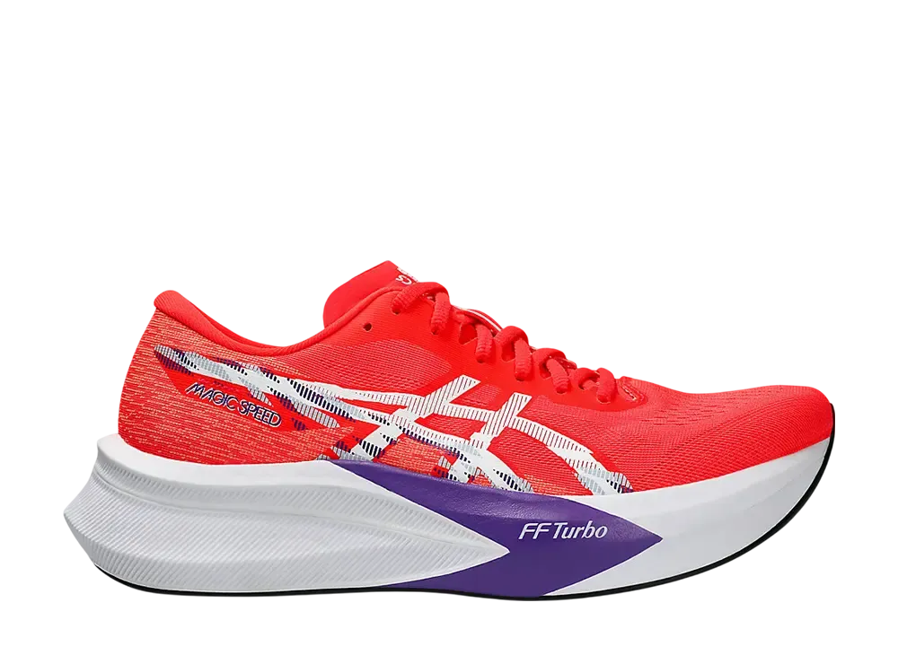 アシックス マジックスピード4 "フラッシュレッド/ホワイト"