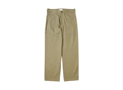 ANDFAMILYS HERRINGBONE BAKER PANTS "KH"