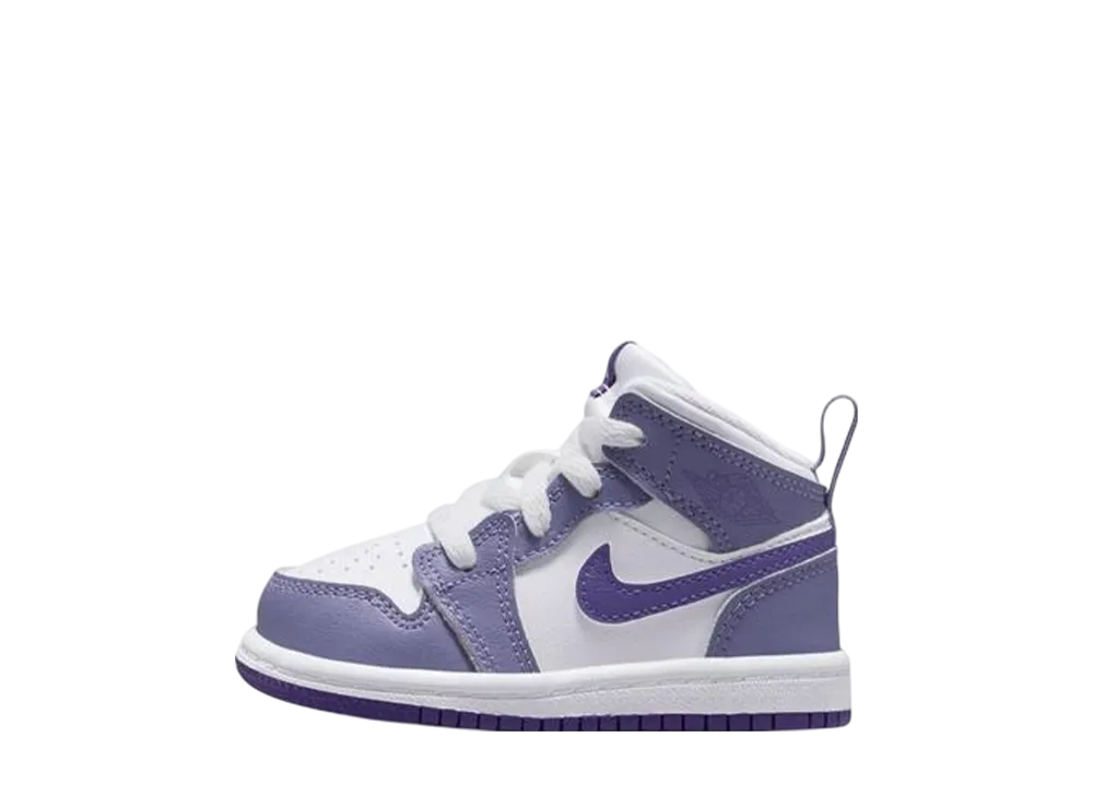ナイキ TD ジョーダン1 ミッド "ダスティーアメシスト/ホワイト/コートパープル" (キッズ)