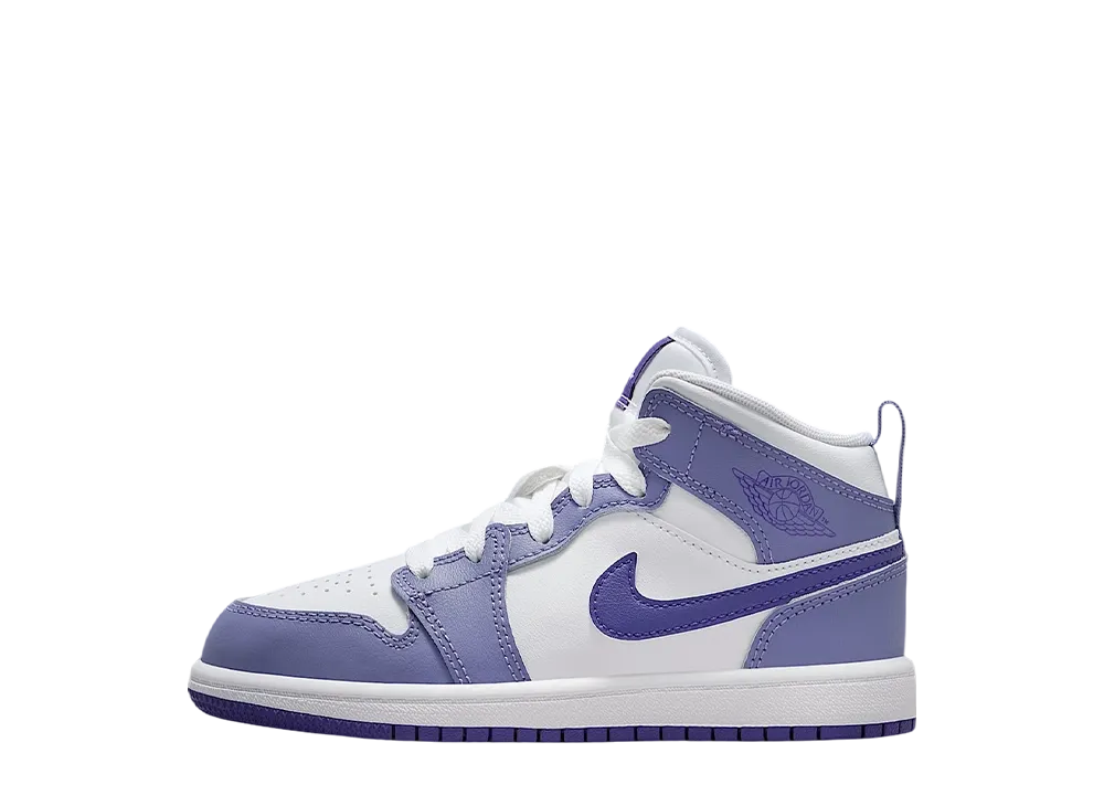 ナイキ PS ジョーダン1 ミッド "ダスティーアメシスト/ホワイト/コートパープル" (キッズ)