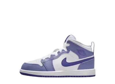 ナイキ PS ジョーダン1 ミッド "ダスティーアメシスト/ホワイト/コートパープル" (キッズ)