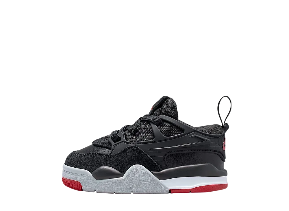 スニーカー Nike Air Jordan 4 RM M Black Wolf Grey White Varsity Red FQ7 Jordan Air Jordan 4 RM Grade School Lifestyle Shoes Black