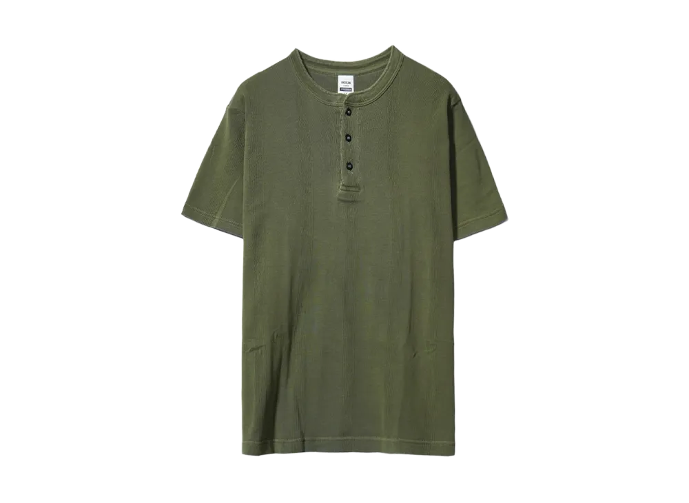 ANDFAMILYS Pigment Rib Henley Tee "MG"
