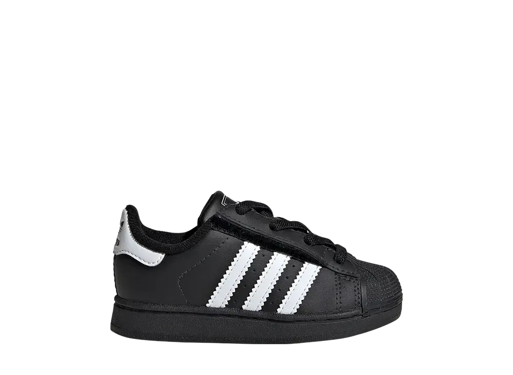 アディダスオリジナルス TD スーパースター2 コンフォートクロージャー エラスティックレース "コアブラック/クラウドホワイト/コアブラック" (キッズ)