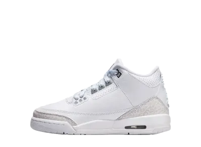 Nike GS Air Jordan 3 Retro "Pure Money/White and Silver" (2025)
