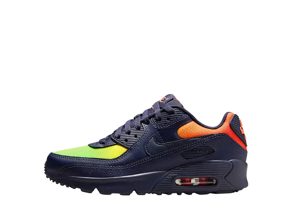Nike GS Air Max 90 LTR "Lemon Venom/Blackened Blue"