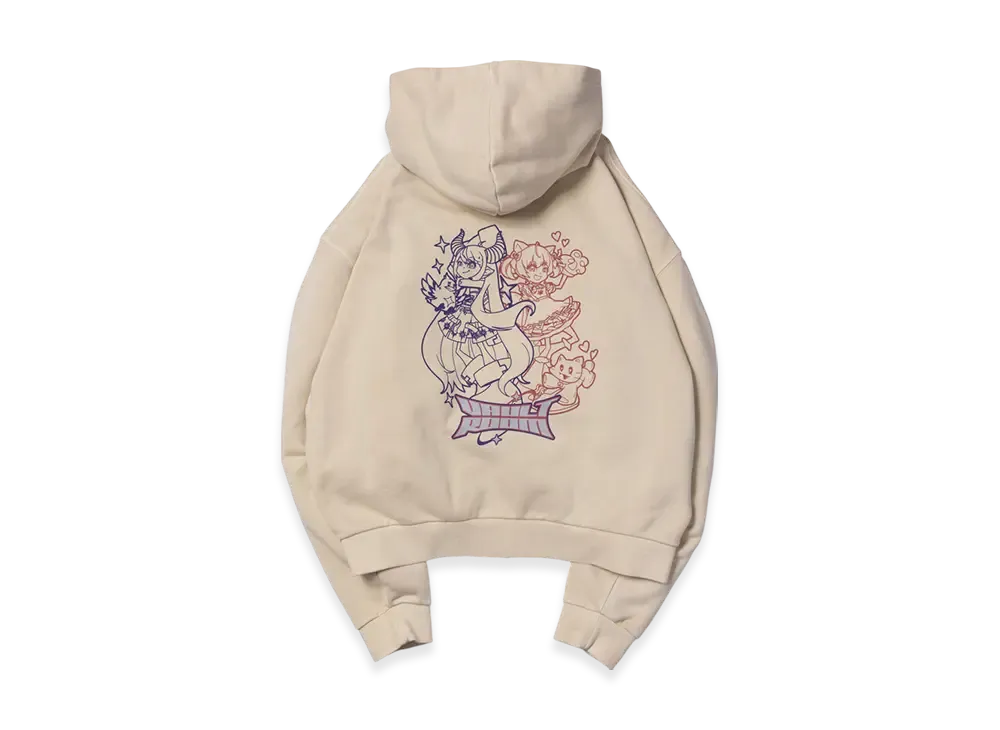 VAULTROOM x LAPKARU Cartoon Zip Hoodie "Light Beige"