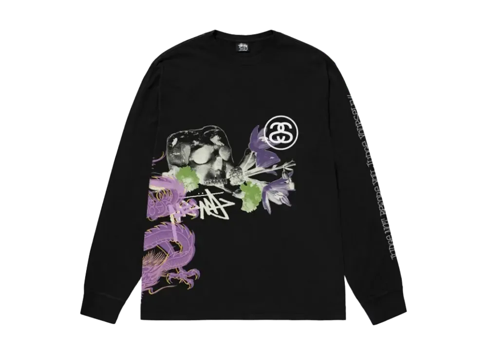 Stussy Strike LS Tee Pigment Dyed "Black"